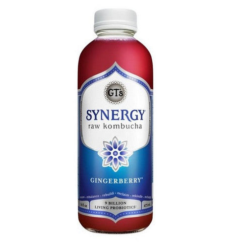 GT's, Synergy Raw Kombucha Gingerberry Beverage, 16 Oz GT's