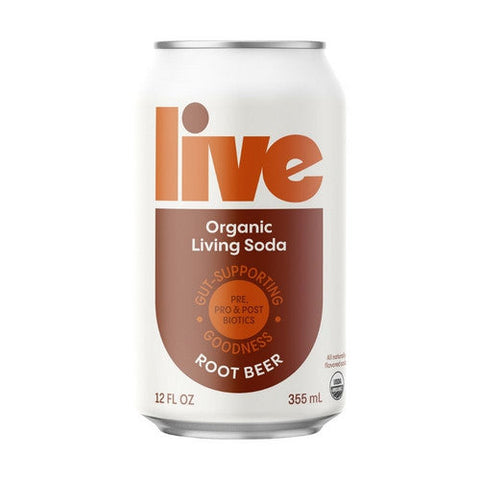 Live Soda, Organic Kombucha Rootbeer, 12 Oz (Case Of 6) Live Soda
