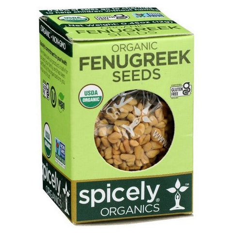 Spicely Organics, Organic Fenugreek Seeds, 0.45 Oz (Case Of 6) Spicely Organics