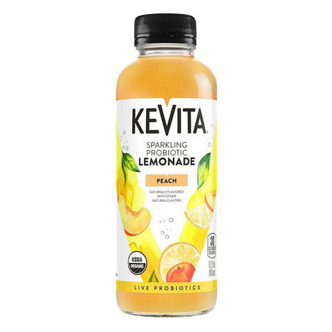 Kevita, Sparkling Probiotic Lemonade Peach, 15.2 Oz (Case Of 6) Kevita