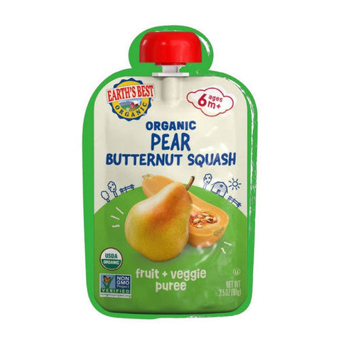 Earth's Best, Butternut Squash Pear, 3.5 Oz (Case Of 12) Earth's Best