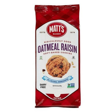Matts, Soft Cookies Oatmeal Raisin, 10.5 Oz (Case Of 6) Matts