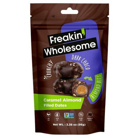 Freakin Wholesome, Dark Chocolate Caramel Almond, 3.38 Oz (Case Of 6) Freakin Wholesome