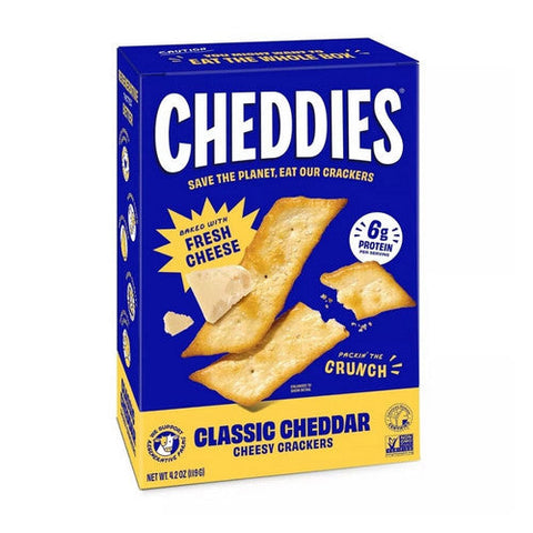 Cheddies, Classic Cheddar Cheesy Crackers, 4.2 Oz (Case Of 6) Cheddies