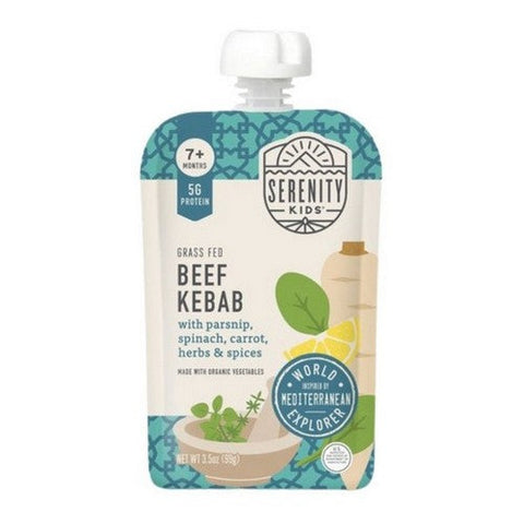 Serenity Kids, Beef Kebab Baby Food Pouch, 3.5 Oz (Case Of 6) Serenity Kids