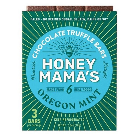 Honey Mamas, Oregon Mint Cocoa Truffle Bar, 2.5 Oz (Case Of 12) Honey Mamas
