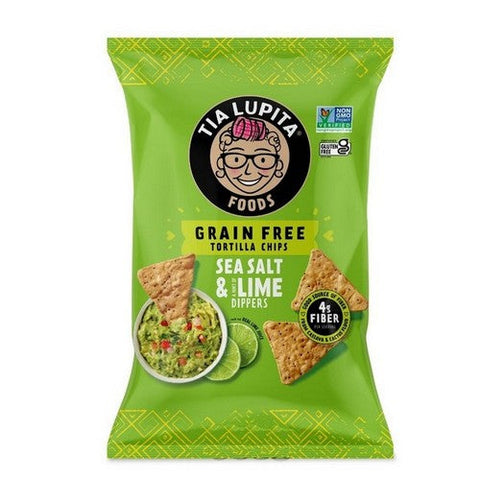 Tia Lupita Foods, Grain Free Cactus Tortilla Chips Sea Salt And Lime, 1 Oz (Case Of 24) Tia Lupita Foods