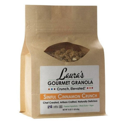 Lauras Gourmet Granola, Sinful Cinnamon Crunch, 16 Oz (Case Of 6) Lauras Gourmet Granola