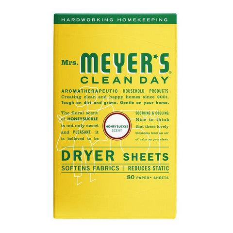 Mrs. Meyers Clean Day, Day Honeysuckle Laundry Dryer Sheets, 80 Count Mrs. Meyers Clean Day