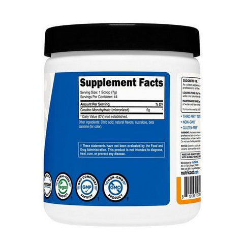Nutricost, Performance Creatine Monohydrate Mandarin Orange, 300 Grams Nutricost