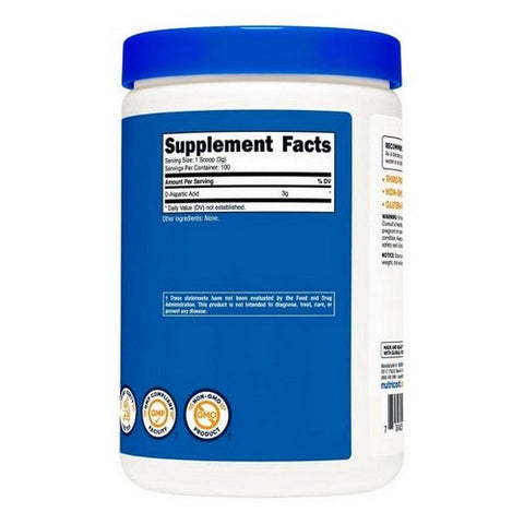 Nutricost, D-Aspartic Acid Unflavoured, 300 Grams Nutricost