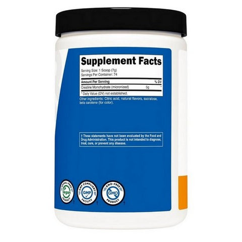 Nutricost, Performance Creatine Monohydrate Mandarin Orange, 500 Grams