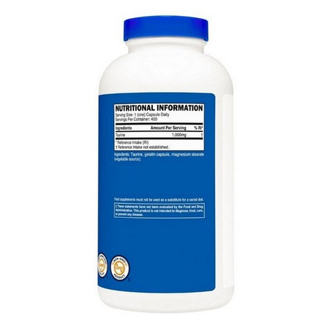 Nutricost, Taurine Capsules, 1000 Mg, 400 Count