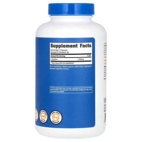 Nutricost, L-Citrulline Capsules, 1500 Mg, 120 Count Nutricost