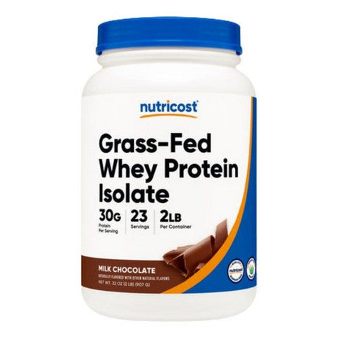 Nutricost, Grass-Fed Whey Protein Isolate Powder Chocolate, 2 Lbs Nutricost