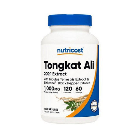 Nutricost, Tongkat Ali 200:1 Capsules, 1000 Mg, 120 Count Nutricost