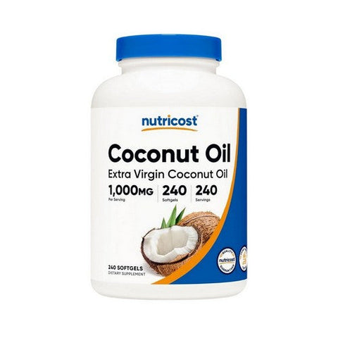 Nutricost, Extra Virgin Coconut Oil, 1000 Mg, 240 Count Nutricost