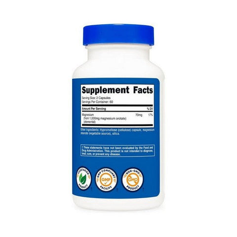 Nutricost, Magnesium Orotate Capsules, 1000 Mg, 120 Count Nutricost