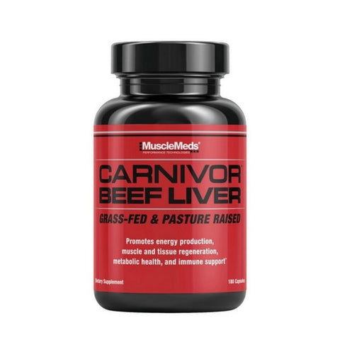 Muscle Meds, Carnivor Grass Fed Beef Liver, 180 Capsules Muscle Meds
