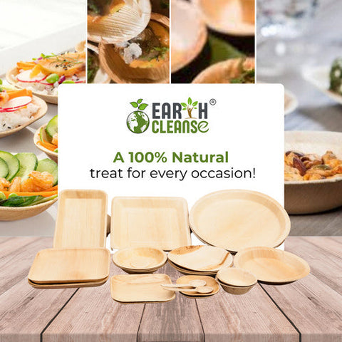 Earth Cleanse, Areca Palm Leaf Bowls Round 6-Inch, Pack of 500 Earth Cleanse