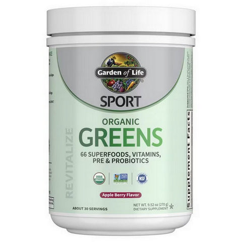 Sport Organic Greens Apple Berry 270 Grams by Garden of Life