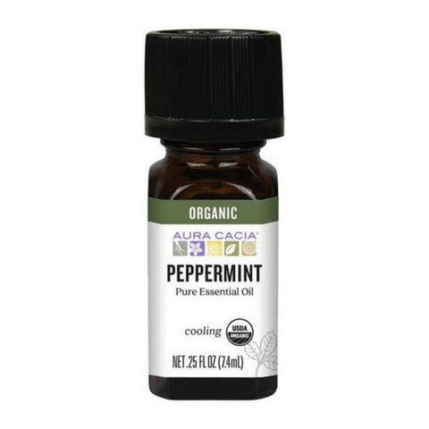 Aura Cacia, Organic Peppermint Essential Oil, 0.25 Oz Aura Cacia