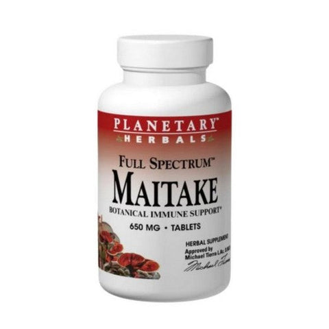 Planetary Herbals, Full Spectrum Maitake Mushroom, 600 MG, 30 Tabs Planetary Herbals