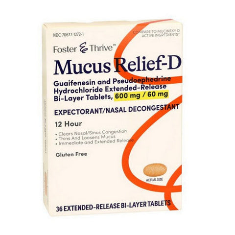 Foster And Thrive, Mucus Relief-D, 36 Count Foster And Thrive
