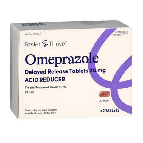 Foster And Thrive, Omeprazole Delayed Release Tablets, 20 Mg, 42 Tabs Foster And Thrive