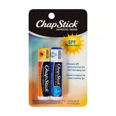 Chapstick, SunDefense Classic Lip Original Blister Sticks, 2 Count Chapstick