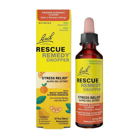 Bach, Rescue Remedy Stress Relief Orange Mango Non-Alcohol, 0.7 Oz Bach