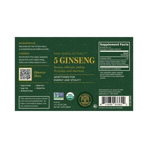 Global Healing Center, Global Healing Ginseng, 2 Oz Global Healing Center
