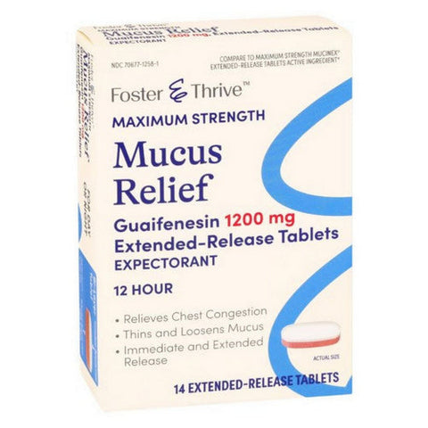 Foster And Thrive, Mucus Relief Extended Release, 14 Tabs Foster And Thrive