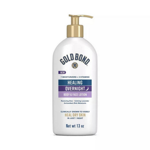 Gold Bond, Healing Overnight Body And Face Lotion, 13 Oz Gold Bond