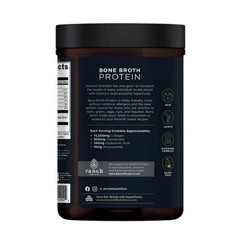 Anceint Nutrition, Bone Broth Protein Chocolate, 17.8 Oz Anceint Nutrition