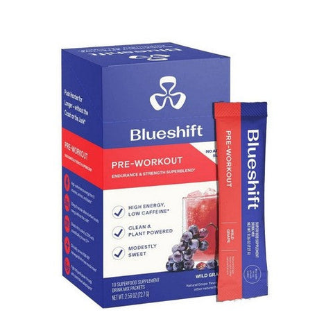 Drink Mix Pre Workout Grape 10 Count by Blueshift Nutrition
