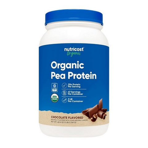 Nutricost, Organic Pea Protein Isolate Powder Chocolate, 3 Lbs Nutricost