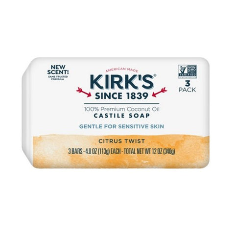 Castile Bar Soap Citrus Twist 12 Oz by Kirk's Natural Products