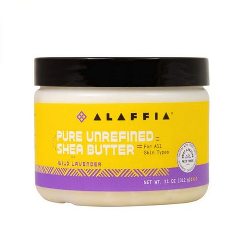 Pure Unrefined Shea Butter Wild Lavender 11 Oz by Alaffia