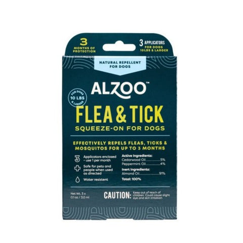 Plant Based Flea And Tck Squeeze-On Dogs 3 Per Pack by Alzoo