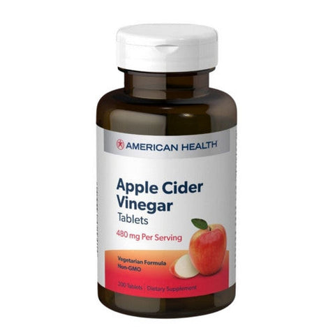American Health, Apple Cider Vinegar, 300 MG, 200 Tabs American Health