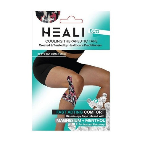 Eco Cooling Therapeutic Tape Fast Acting Pink Comfort 20 Each by Heali