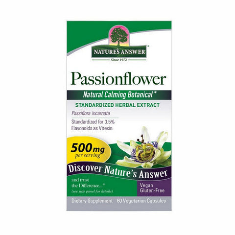 Nature's Answer, Passion Flower Standardized, 60 Vcaps Nature's Answer