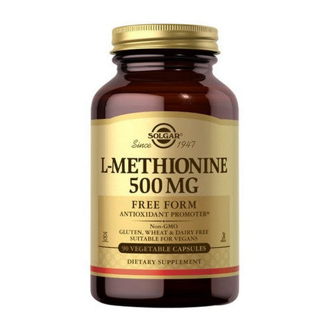 Solgar, L-Methionine, 500 mg, 90 V Caps Solgar