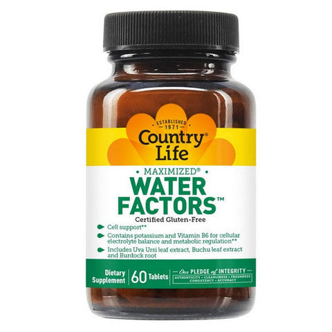 Country Life, Water Factors (Formerly Known As Diuretic Factors), 60 Tabs Country Life