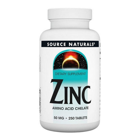 Source Naturals, Zinc Amino Acid Chelate, 250 Tabs Source Naturals