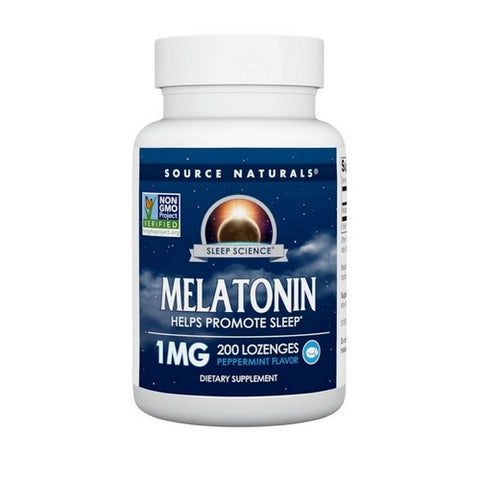 Source Naturals, Melatonin, 2.5 mg, Sublingual Peppermint 200 Tabs Source Naturals