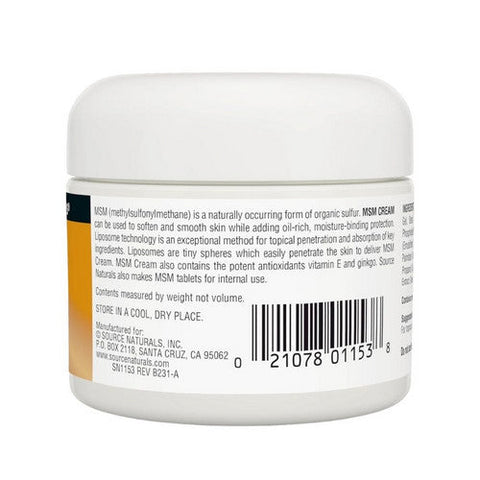Source Naturals, Msm Cream, 2 Oz Source Naturals