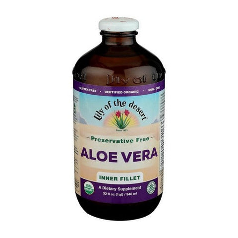 Lily Of The Desert, Aloe Vera Juice Inner Fillet Preservative Free, 32 Oz Lily Of The Desert
