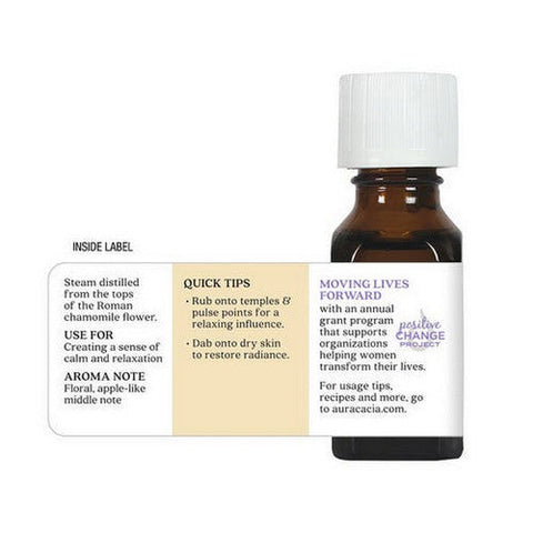 Aura Cacia, Pure Essential Oil Roman Chamomile In Jojoba Oil, 0.5 Oz Aura Cacia